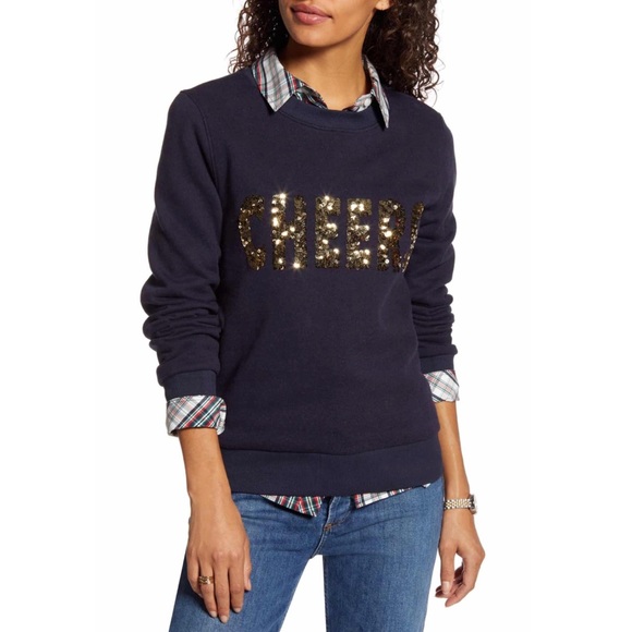 1901 | Tops | Cheers Sequin Sweatshirt 